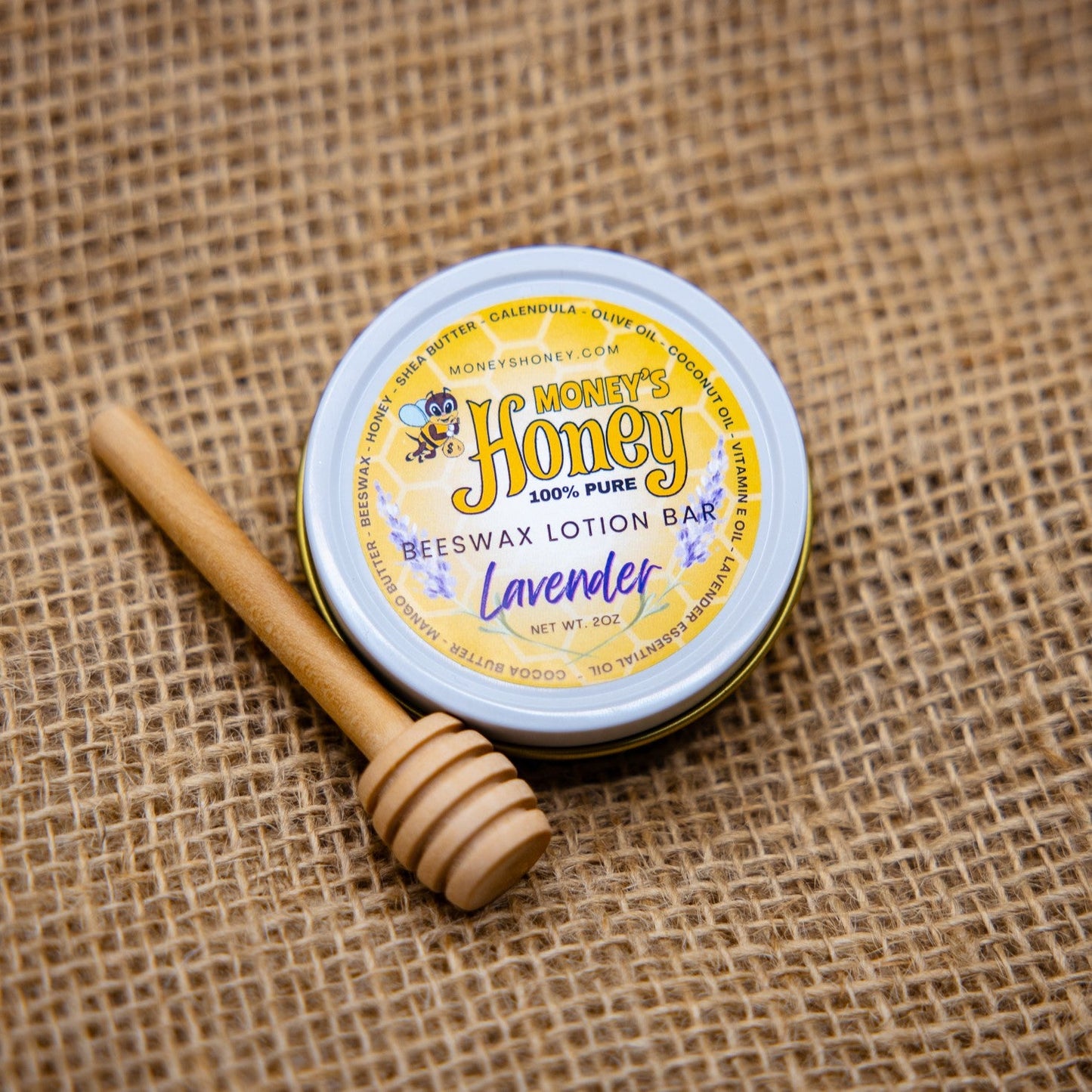 Beeswax & Honey Lotion Bar - Money's Honey