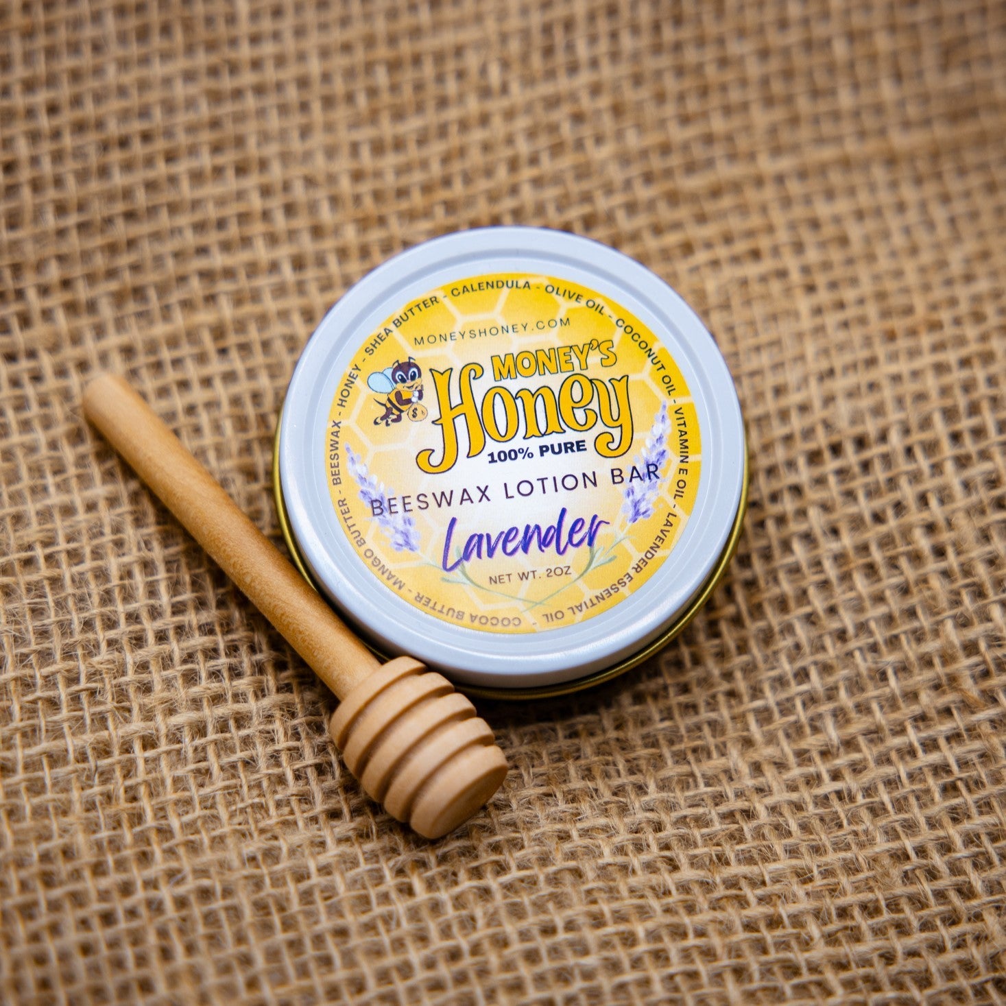 Beeswax & Honey Lotion Bar - Money's Honey