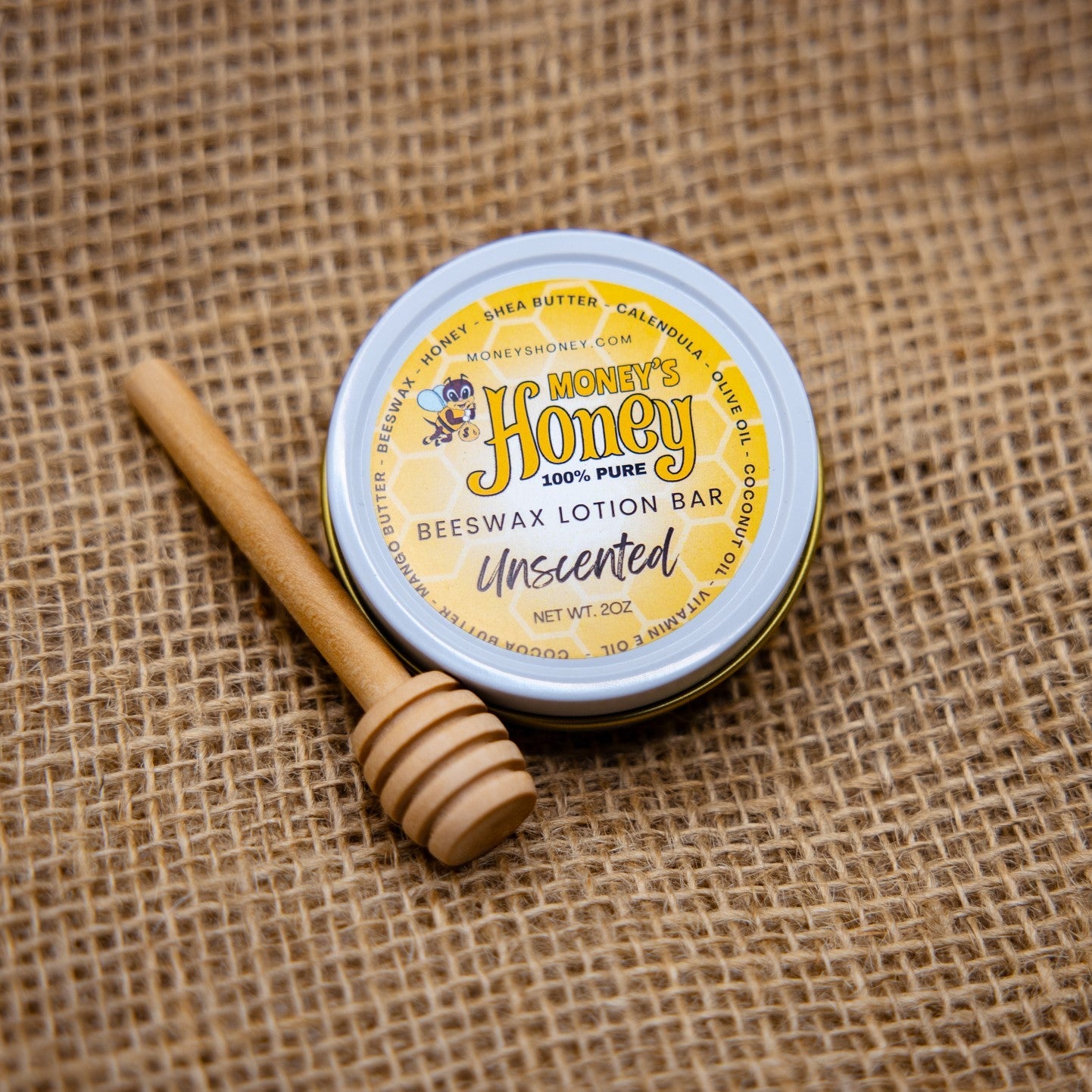 Beeswax & Honey Lotion Bar - Money's Honey